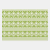 Groene, hartgeaccentueerde papiercadeauverpakking inpakpapier vel (Voorkant 3)