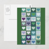 Groene hartpleinen briefkaart (Voorkant / Achterkant)