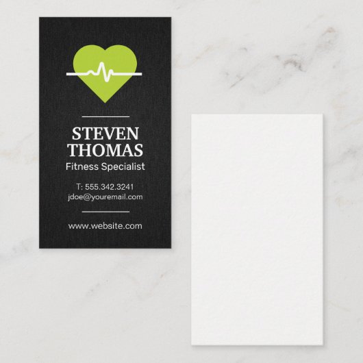 Groene Hartslag Visitekaartje (Voorkant / Achterkant)