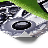 Groene Hawaiaanse Gecko Rijder Poster (Hoek)