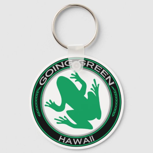 Groene Hawaii Kikker Sleutelhanger (Voorkant)