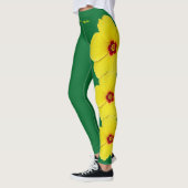 Groene Hawaii State Flower Yellow Hibiscus Legging (Links)