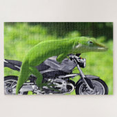 Groene Hawaiiaanse gekko ruiter puzzel (Horizontaal)