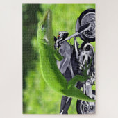 Groene Hawaiiaanse gekko ruiter puzzel (Verticaal)