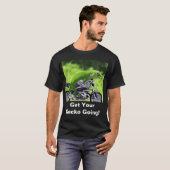 Groene Hawaiian Gecko Rider Donker T-shirt (Voorkant volledig)