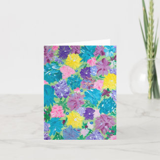 Groene Haze Bloemen Nota Kaart