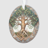 Groene heidense boom van het leven acryl ornament (voorkant)