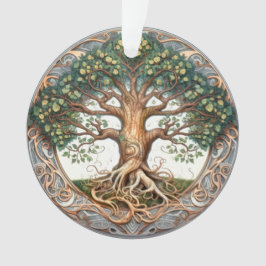 Groene heidense boom van het leven acryl ornament