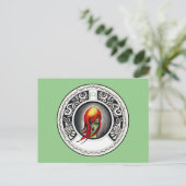 Groene heks briefkaart (Staand voorkant)