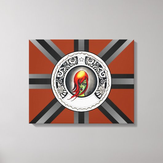 Groene heks canvas afdruk (Voorkant)
