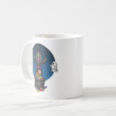 Groene heks en spoken Trick or treat Halloween Koffiemok (Voorkant links)