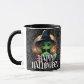 Groene heks eten Snoep Happy Halloween Mok (Links)