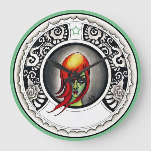 Groene heks grote klok (Voorkant)
