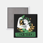 Groene heks  in Tattooed Musea Vrouw Magneet (Voorkant / Achterkant)