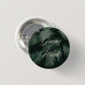 Groene Heks knop Ronde Button 3,2 Cm (Voorkant /achterkant)