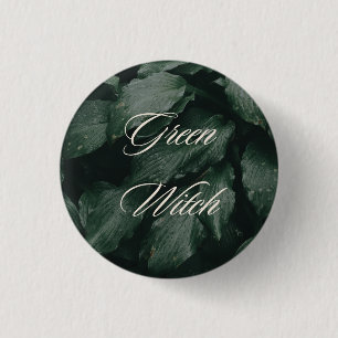 Groene Heks knop Ronde Button 3,2 Cm