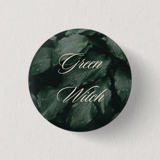 Groene Heks knop Ronde Button 3,2 Cm