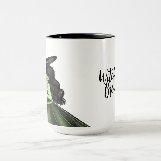 Groene heks met zwarte Mok katje (Midden)