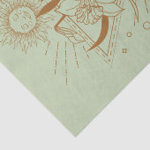 Groene heks naturalist kruidenkenner zon maan coll tissuepapier (Detail)