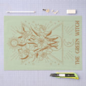 Groene heks naturalist kruidenkenner zon maan coll tissuepapier (Craft)