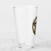 Groene Heks Pagan Pentakel Natuur Wicca Glas (Rechts)