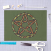 Groene Heks Pagan Pentakel Natuur Wicca Tissuepapier (Craft)