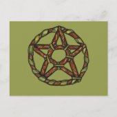 Groene heks pentagram Natuur heksen Briefkaart (Voorkant)
