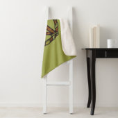 Groene heks pentagram Natuur heksen Sherpa Deken (In situ)