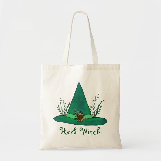 Groene heks Pet Herb Craft Pagan Witchcraft Magic Tote Bag (Voorkant)