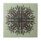 Groene heks rare natuur liefhebber psychedelische  tegeltje (Voorkant)