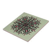 Groene heks rare natuur liefhebber psychedelische  tegeltje (Zijkant)