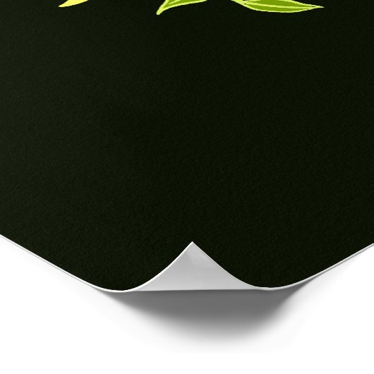 Groene heksen paddenstoel verlaat planten mandala poster (Hoek)