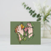 Groene Heksenmagie Briefkaart (Staand voorkant)