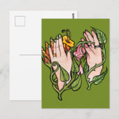Groene Hekserij Magie Briefkaart (Voorkant / Achterkant)
