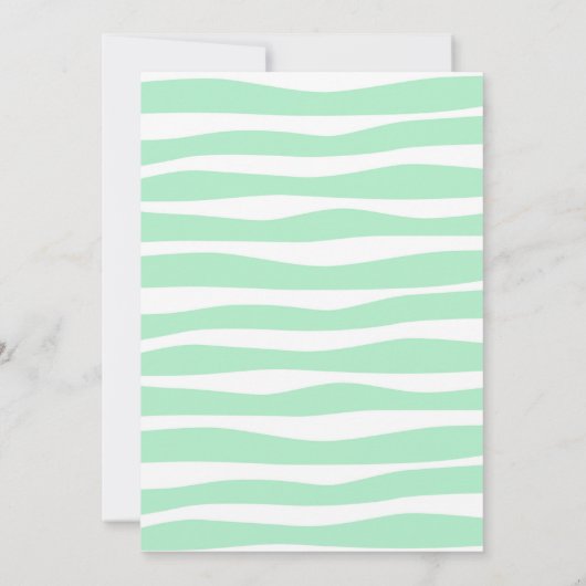 Groene Hele Llama Leuke Verjaardag Uitnodiging (Achterkant)