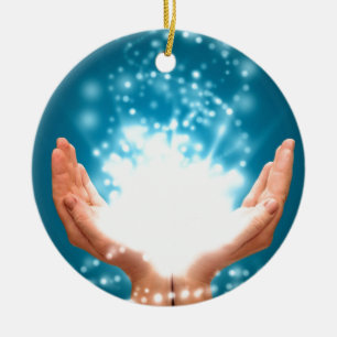 Groene helende de energie zen yoga van Reiki van Keramisch Ornament