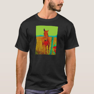 Groene hemel, rode boogpaard: naam toevoegen t-shirt