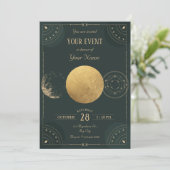 Groene hemelse Maan mystiek Kaart (Staand voorkant)