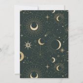 Groene hemelse Maan mystiek Kaart (Achterkant)