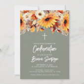 Groene Herfst bloemenbevestiging Kaart (Voorkant)