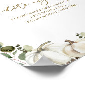 Groene Herfst Bruiloft Feest Datum Nacht Pot Bord Poster (Hoek)