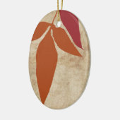 Groene herfst laat Vintage over Keramisch Ornament (Links)