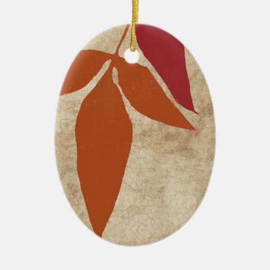 Groene herfst laat Vintage over Keramisch Ornament (Voorkant)
