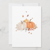 Groene Herfst pompoen Truck Baby shower Kaart (Achterkant)