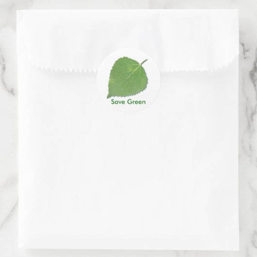 Groene herinneringsSticker opslaan Ronde Sticker (Tas)