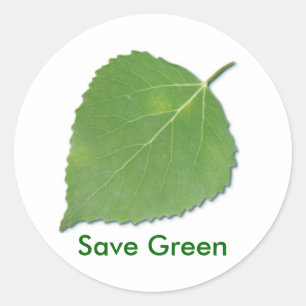 Groene herinneringsSticker opslaan Ronde Sticker