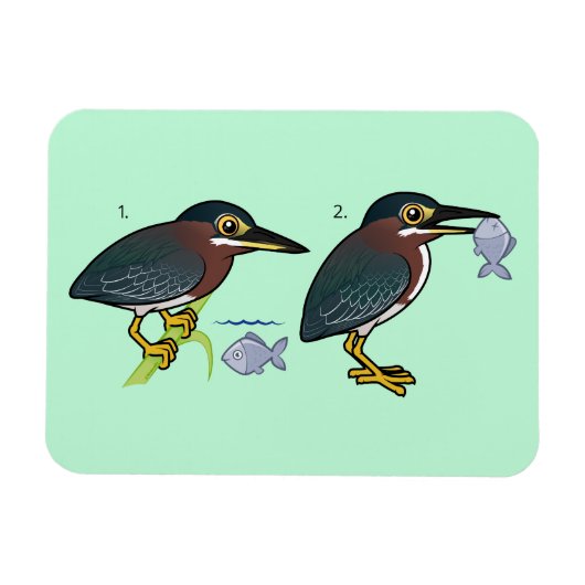 Groene Heron jachttechniek Magneet (Horizontaal)