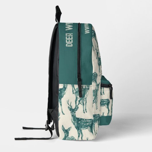 Groene herten bedrukte rugzak (Links)