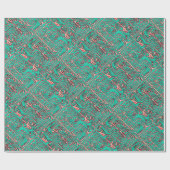 Groene het Koper van Huyuco Cadeaupapier (Vlak)