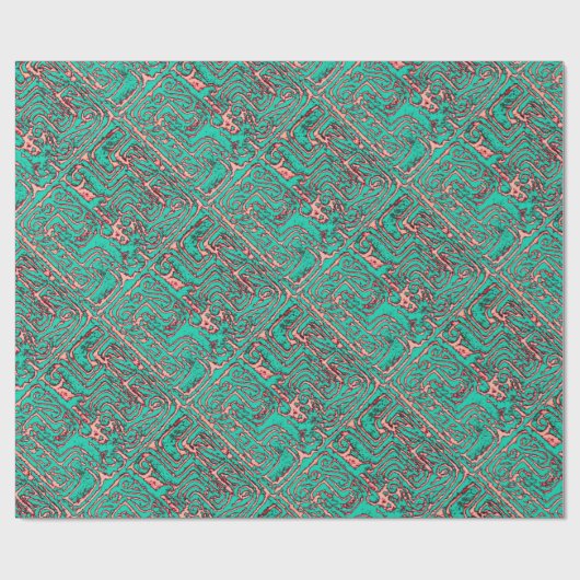 Groene het Koper van Huyuco Cadeaupapier (Vlak)